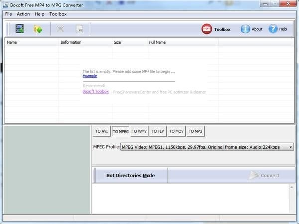 Boxoft MP4 to MPG Converter